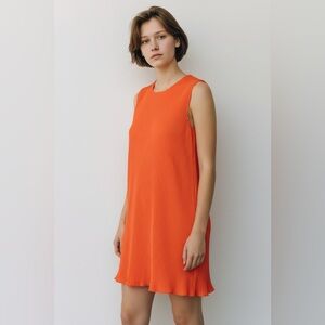 Stella McCartney Bright Orange Ribbed Sleeveless Top